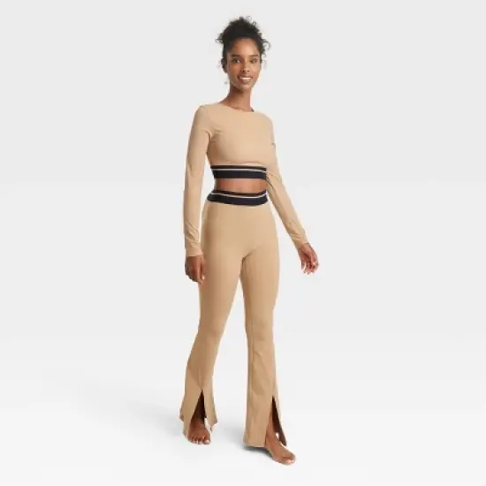 Women's High-Rise Split Flare Leggings - JoyLab&trade; image {2}