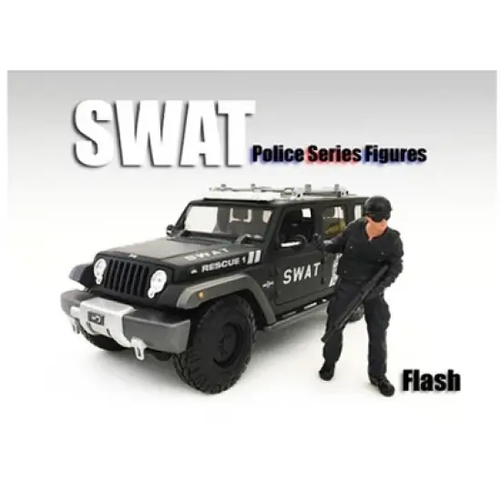 SWAT Team Flash Figure For 1:18 Scale Models by American Diorama image {1}