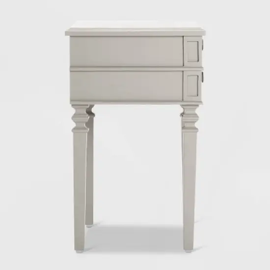 Irving Side Table with 2 Drawers Gray - Finch image {6}