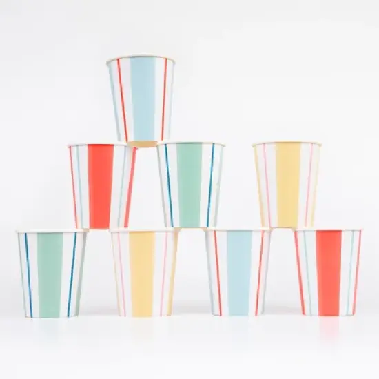 Meri Meri Preppy Stripe Cups (Pack of 8) image {3}