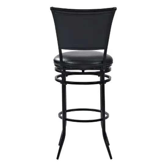 Rachel Swivel Barstool Black with Cushion - Crosley image {6}
