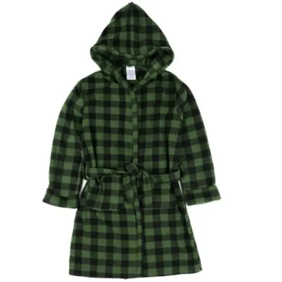 Leveret Kids Fleece Hooded Robe image {1}
