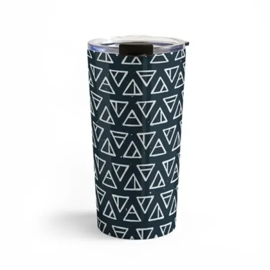 CoastL Studio Alchemical Triangles Navy 20 oz Stainless Steel Travel Mug - Deny Designs image {4}