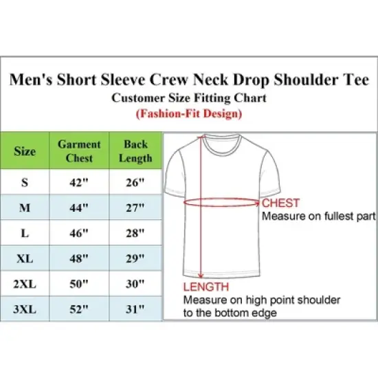 Blu Rock Men's Oversized Heavyweight Cotton Crew Neck Short Sleeve Tee Loose Fit Tops image {1}