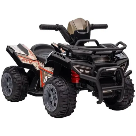 Aosom Kids Ride-on ATV Four Wheeler Car with Real Working Headlights, 6V Battery Powered Motorcycle for 18-36 Months, Black image {8}