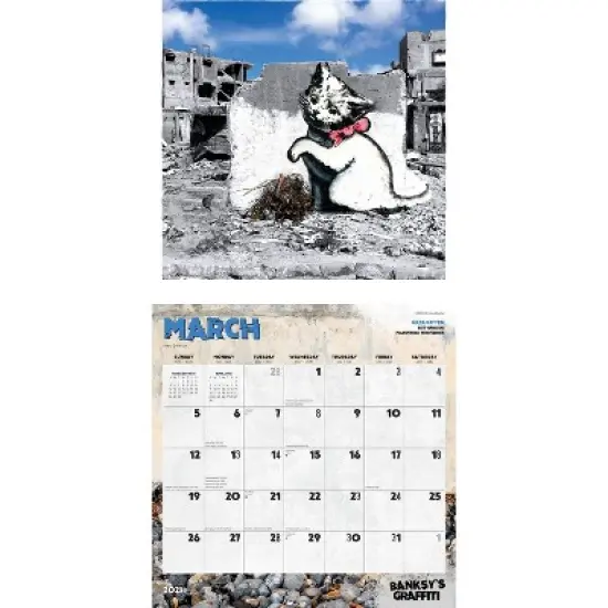 2023 Square Wall Calendar Banksy's Graffiti - BrownTrout image {2}