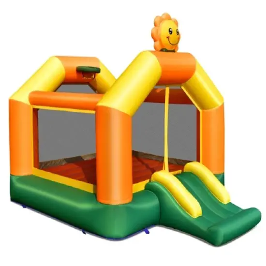 Costway Inflatable Bounce Castle Jumping House Kids Playhouse w/ Slide & 735W Blower image {7}