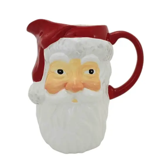 Tag 9.0 Inch Vintage Santa Pitcher , Festive Christmas Serve Ware (1PC) image {3}