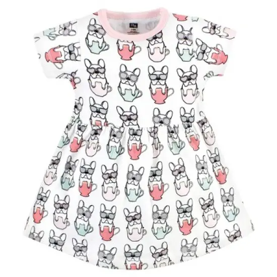 Hudson Baby Baby Girls Cotton Dresses, Bonjour image {2}