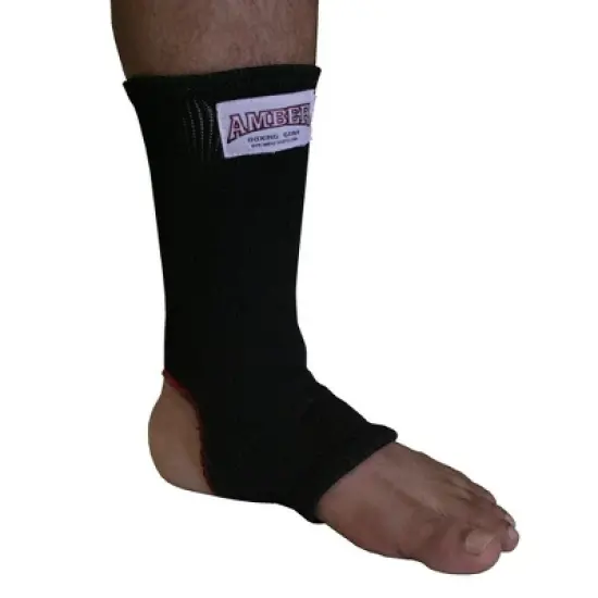Amber Fight Gear Nylon Ankle Wraps Open Heel Design for Superior Support and Comfort image {1}