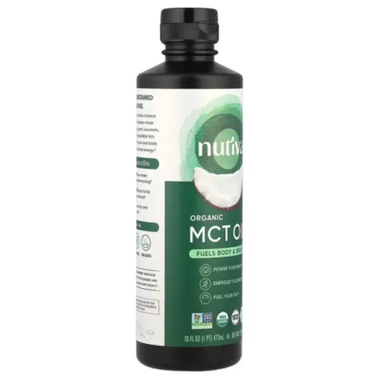 Nutiva Organic MCT Oil, 16 fl oz, Unflavored for Keto Coffee, Non-GMO Oil made from Organic Coconuts, Keto Friendly, Best MCT Oil Wellness Ketosis image {3}