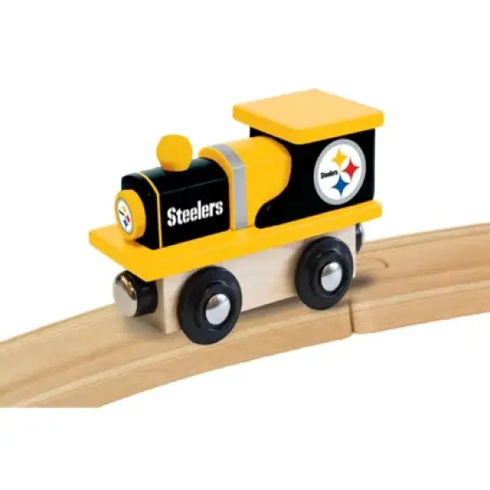 MasterPieces Officially Licensed NFL Pittsburgh Steelers Wooden Toy Train Engine For Kids image {3}