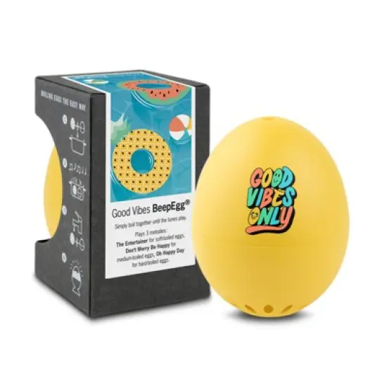 Brainstream Good Vibes BeepEgg Singing and Floating Egg Timer for Boiled Eggs image {1}