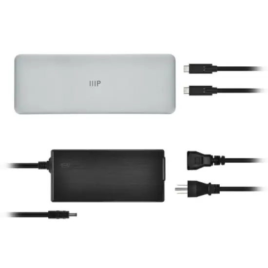 Monoprice 15-in-1 Triple-Display MST USB-C Docking Station, with Multiple Display Modes, HDMI, SD/TF, RJ45, 3.5mm Audio, PD, For Macbook and Windows image {5}