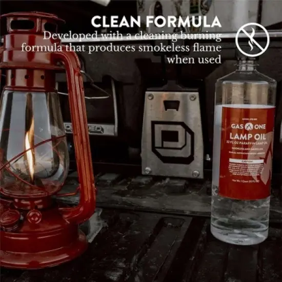 GasOne 32 oz Liquid Paraffin Lamp Oil &ndash; Multifunctional, Smokeless, Odorless Ideal for Lamps, Lanterns, Tiki Torch &ndash; Superior Seal and Safe Packaging image {3}