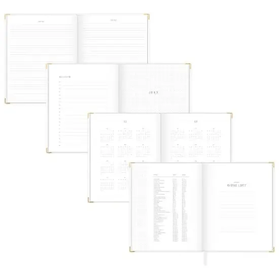 2022-23 Academic Planner Weekly/Monthly Casebound 9.875"x7.875" Black Pindot Fabric - Sugar Paper Essentials image {2}