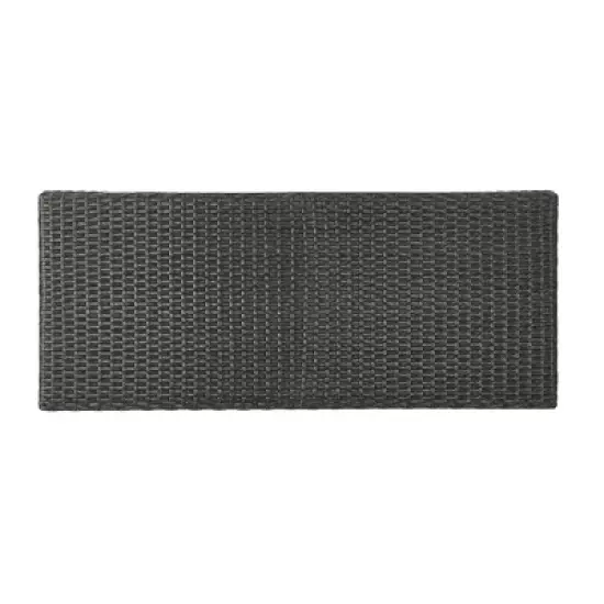 WELLFOR 37 gal Rattan Deck Box Gray image {3}