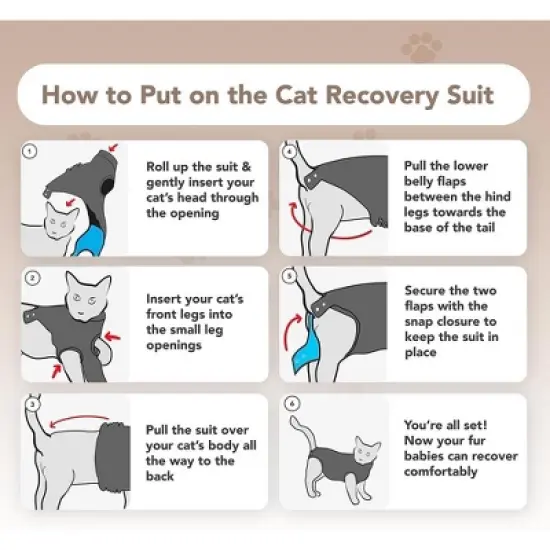Suitical Recovery Suit for Cats - Comfortable Alternative To A Cat Cone - Tiger Print image {5}