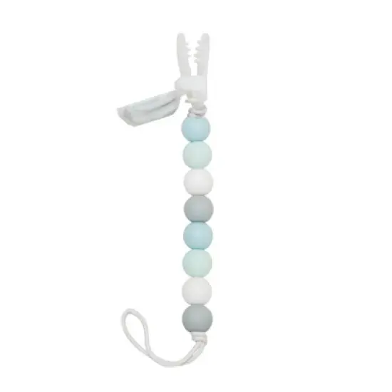 Loulou Lollipop Gem Silicone Pacifier Clip - Blue Mint image {2}