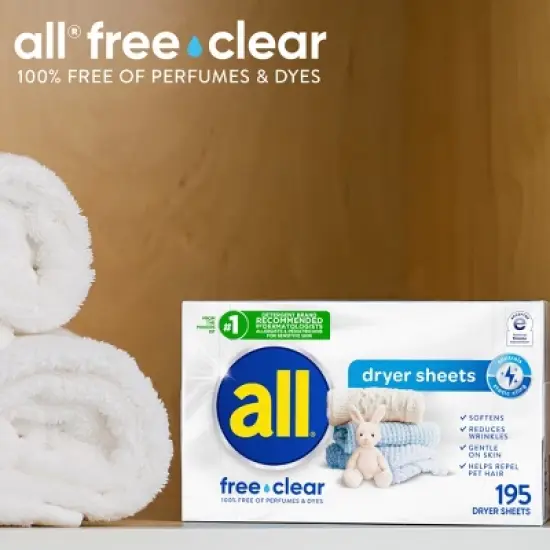 All Free Clear Fabric Softening Sheets - 195ct image {6}