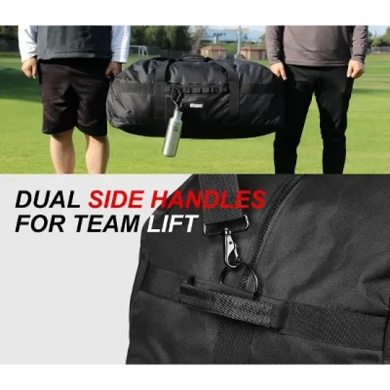 132L 36" Heavy Duty Extra Large Sports Gym Equipment Travel Duffel Bag W/Adjustable Shoulder & Compression Straps image {2}