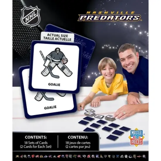 MasterPieces Officially Licensed NHL Nashville Predators Matching Game for Kids and Families image {3}
