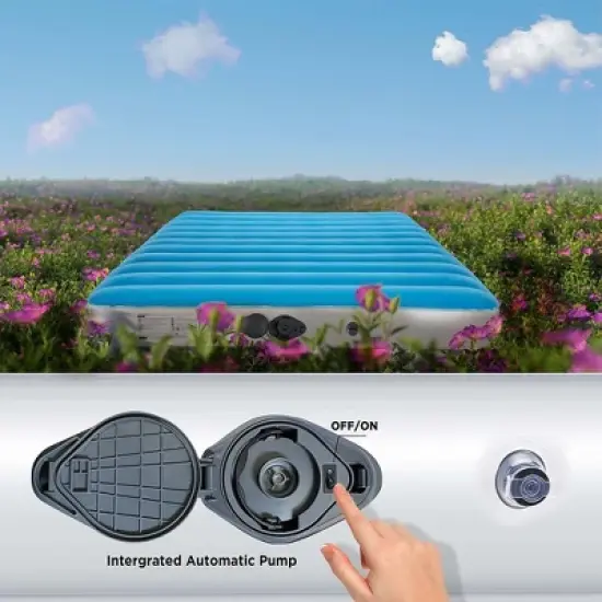 Ciays Twin Air Mattress with Built-in Pump, Blow Up Mattress w/ Carrying Bag image {5}