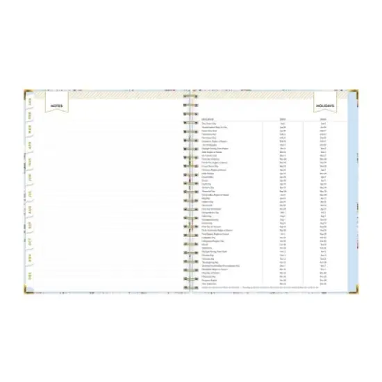 Day Designer 8.5"x11" 2025-2026 Weekly/Monthly Wirebound Planner Hardcover Springtime Blue image {10}