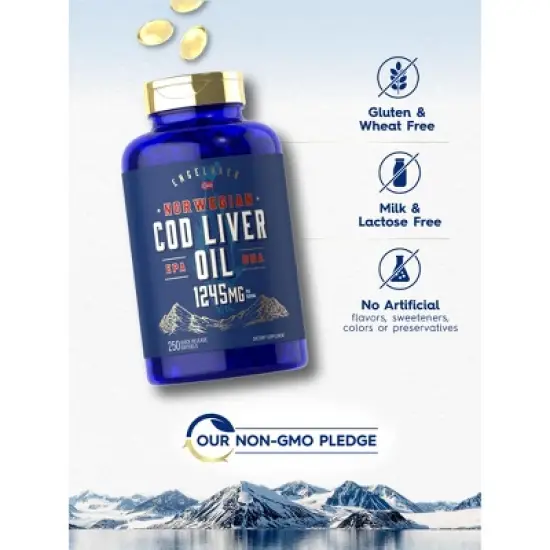 Carlyle Cod Liver Oil Softgels | 1245mg | 250 Count image {4}