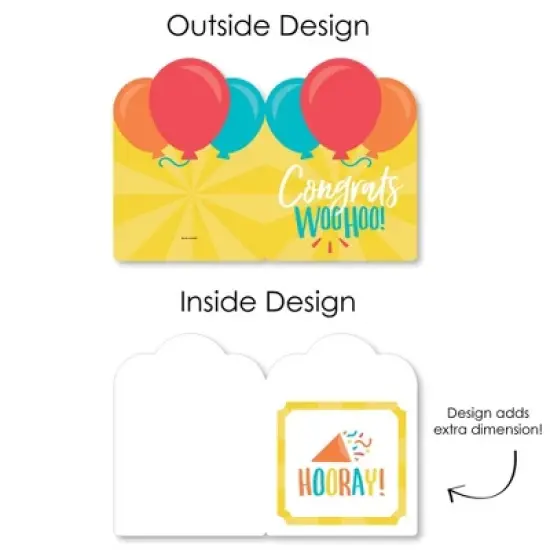 Big Dot of Happiness Congrats - Congratulations Giant Greeting Card - Big Shaped Jumborific Card image {4}