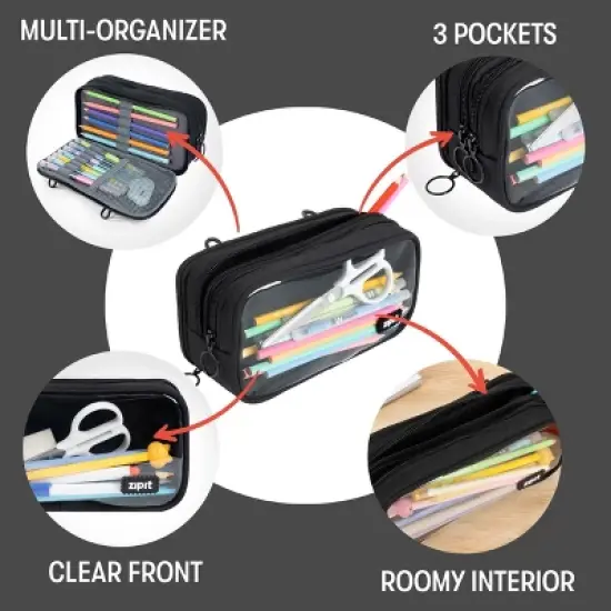 ZIPIT Half & Half Pencil Case for Kids image {2}