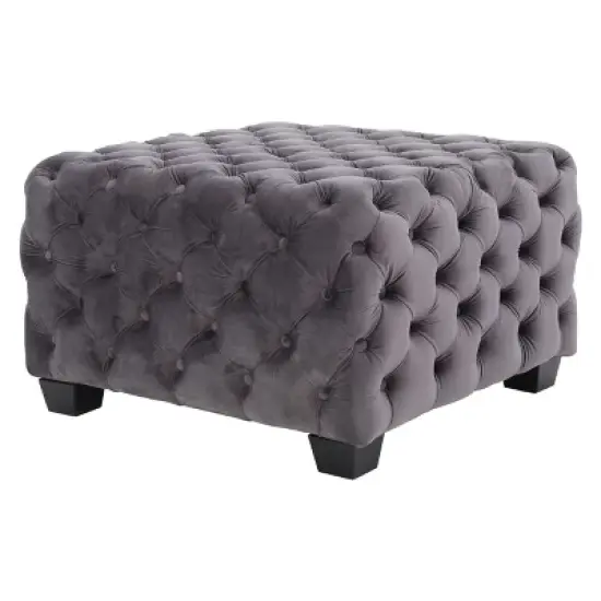 Jaymee New Velvet Ottoman - Christopher Knight Home image {5}