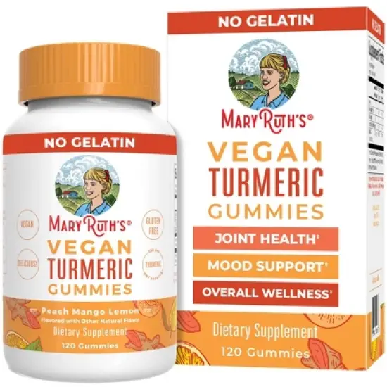 MaryRuth's Turmeric Gummies, Peach Mango, 120 ct image {9}