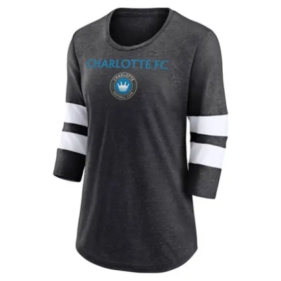 MLS Charlotte FC Women's 3/4 Sleeve Tri-Blend T-Shirt image {1}