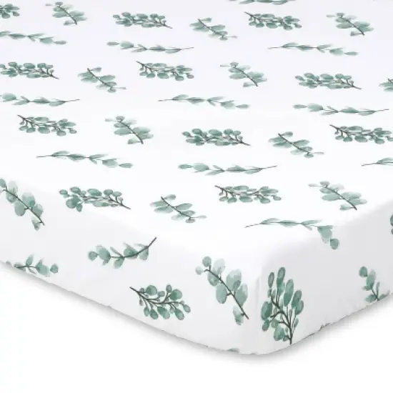 The Peanutshell Fitted Playard Sheets - Farmhouse Floral and Gray Plaid - 2pk image {2}