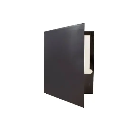 JAM Paper Laminated Two-Pocket Glossy Presentation Folders Black Bulk 25/Pack 385GBLD image {3}
