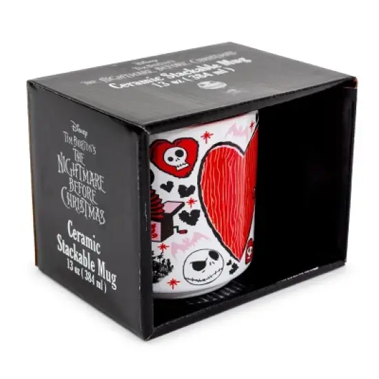 Silver Buffalo Disney The Nightmare Before Christmas Valentine's Town Stackable Ceramic Mug image {3}
