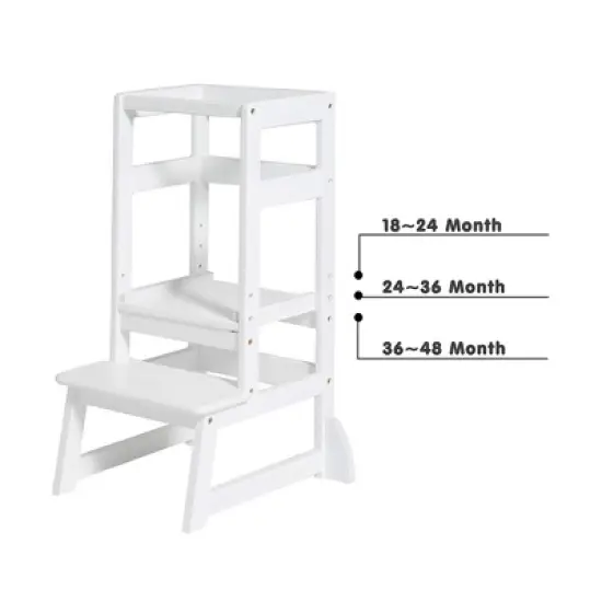 SDADI LT05N Mother's Helper Adjustable Height Kitchen Step Stool, Children Kids Toddlers Counter Level Learning Stool for Kitchen & Bathroom image {3}
