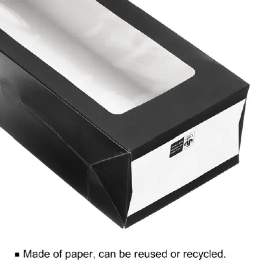 Unique Bargains Paper Gift Bag with Transparent Window Pack Bouquet Bag image {3}