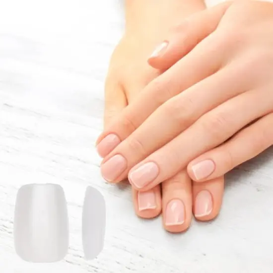 Unique Bargains Women's Full Coverage Fake Nails XS Gray White 1 Pc image {1}