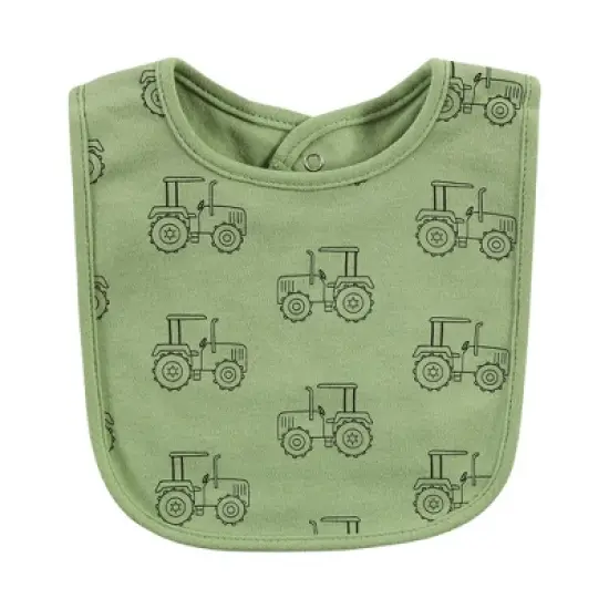 Hudson Baby Infant Boys Cotton Bibs, Boy Farm, One Size image {3}