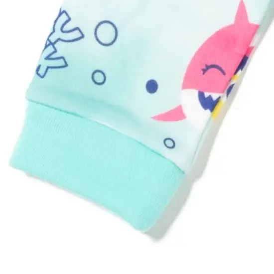 Pinkfong Baby Shark Daddy Shark Mommy Shark Girls Pullover Fleece Sweatshirt and Leggings Outfit Set Infant  image {5}