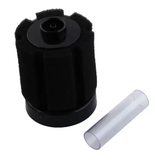 Unique Bargains Aquarium Fish Tank Mini Cylinder  Soft Sponge Water Filter Black image {2}