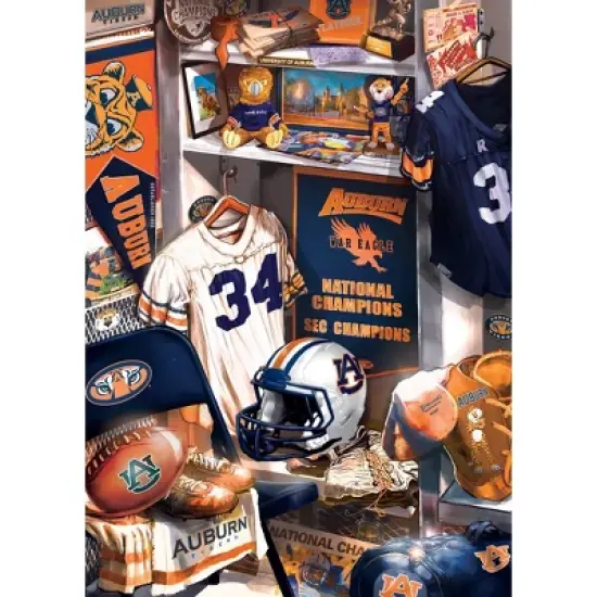 MasterPieces 500 Piece Puzzle - Auburn Tigers Locker Room - 15"x21" image {2}