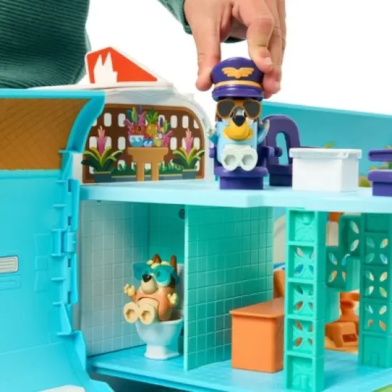 Bluey 3-in-1 Airplane Playset: Sound Effects & Multiple Activities, Includes Figures, Educational Creative Thinking image {13}