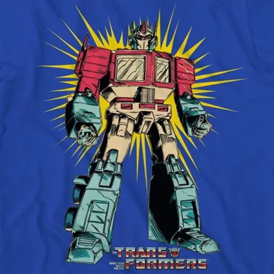 Hasbro Transformers Mens Throwback Shirt - Optimus, Megatron, Bumblebee - Throwback Classic T-Shirt (Blue Tropic, Medium) image {1}