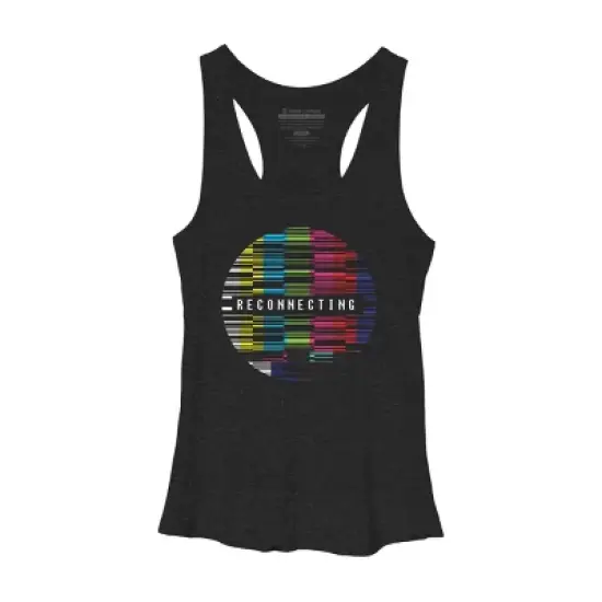 Women's Design By Humans Reconnecting By clingcling Racerback Tank Top image {4}