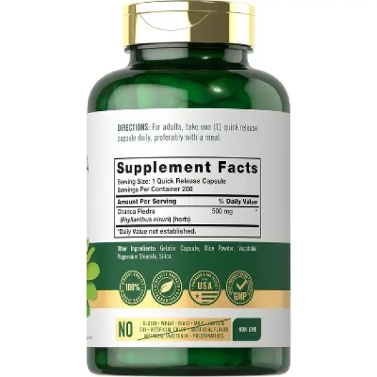 Carlyle Chanca Piedra 500mg | 200 Capsules image {1}