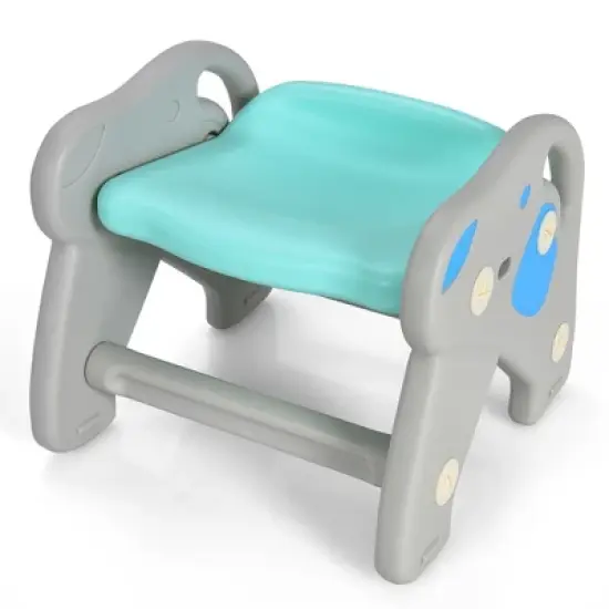 Babyjoy 4-in-1 Rocking Horse & Slide Set Toddler Slide Toy w/ Basketball Hoop image {9}