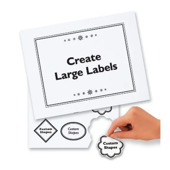 Avery Removable Multi-Use Labels 8 1/2 x 11 White 25/Pack 6465 image {2}